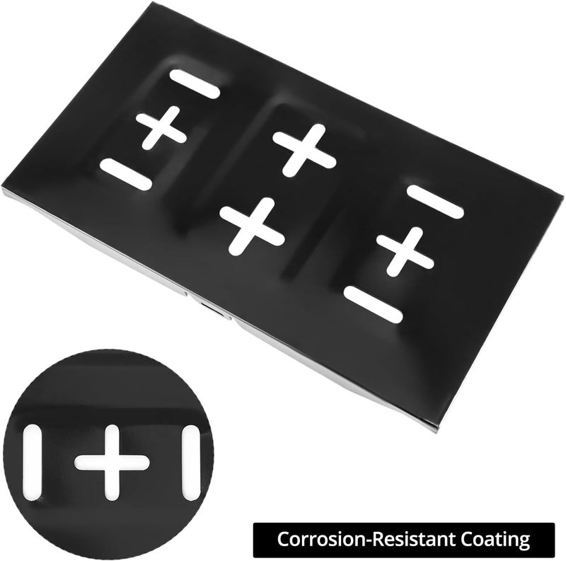 QWORK Battery Hold Down Tray Kit – Universal Corrosion-Resistant Steel Car Battery Tray for Cars, Trucks, SUVs, (23cm Bolt with 34cm Battery Tray) - Image 3